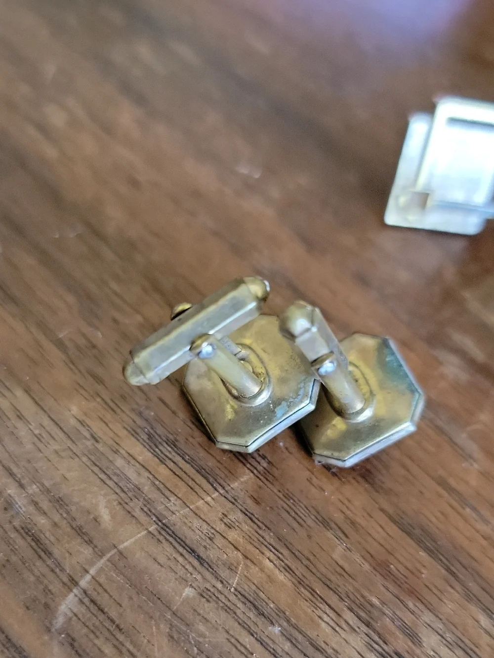 3 Vintage Gold Tone Cufflinks